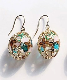 Zoule ゾーラ:モロッカシリーズ morocan flower モロカンの花 ピアス