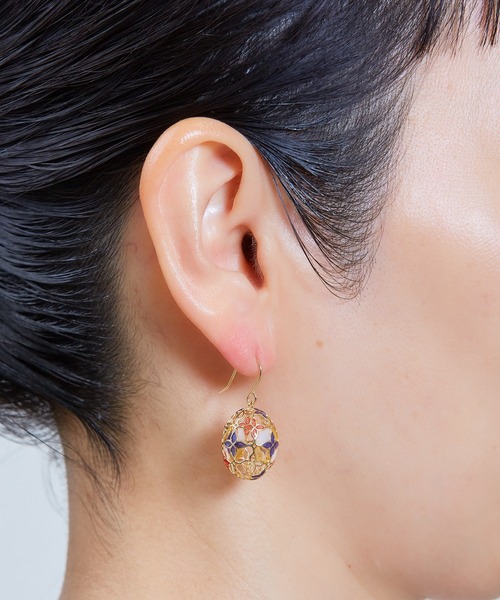 Zoule(ゾーラ)の「Zoule ゾーラ:モロッカシリーズ morocan flower モロカンの花 ピアス(ピアス(両耳用)・レディース・パープル/ブラウン・FREE)」の13枚目の写真