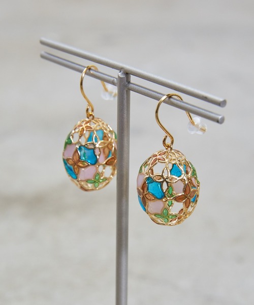 Zoule(ゾーラ)の「Zoule ゾーラ:モロッカシリーズ morocan flower モロカンの花 ピアス(ピアス(両耳用)・レディース・パープル/ブラウン・FREE)」の12枚目の写真