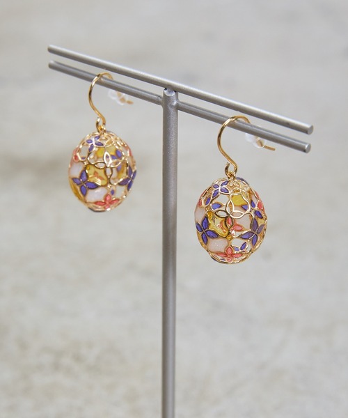 Zoule(ゾーラ)の「Zoule ゾーラ:モロッカシリーズ morocan flower モロカンの花 ピアス(ピアス(両耳用)・レディース・パープル/ブラウン・FREE)」の7枚目の写真