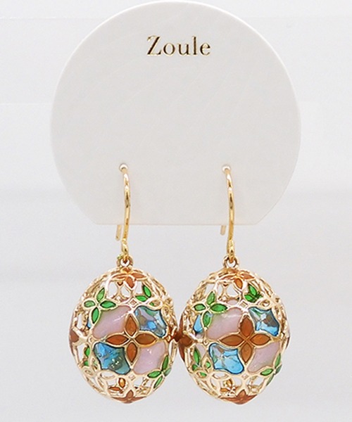 Zoule(ゾーラ)の「Zoule ゾーラ:モロッカシリーズ morocan flower モロカンの花 ピアス(ピアス(両耳用)・レディース・パープル/ブラウン・FREE)」の9枚目の写真
