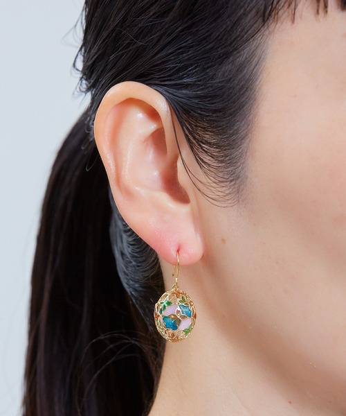 Zoule(ゾーラ)の「Zoule ゾーラ:モロッカシリーズ morocan flower モロカンの花 ピアス(ピアス(両耳用)・レディース・パープル/ブラウン・FREE)」の10枚目の写真