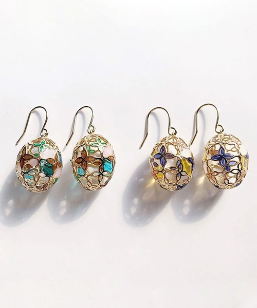 Zoule(ゾーラ)の「Zoule ゾーラ:モロッカシリーズ morocan flower モロカンの花 ピアス(ピアス(両耳用)・レディース・パープル/ブラウン・FREE)」の15枚目の写真