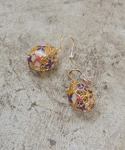 Zoule(ゾーラ)の「Zoule ゾーラ:モロッカシリーズ morocan flower モロカンの花 ピアス(ピアス(両耳用)・レディース・パープル/ブラウン・FREE)」の19枚目の写真