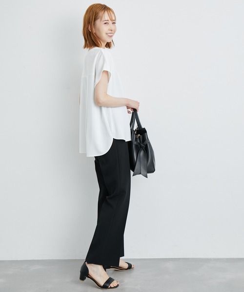 ROPE' PICNIC（ロペピクニック）の「白からの解放！多機能ブラウス/キーネックパールブラウス（シャツ/ブラウス・レディース・ホワイト/チャコールグレー/ラベンダー・38）」の8枚目の写真