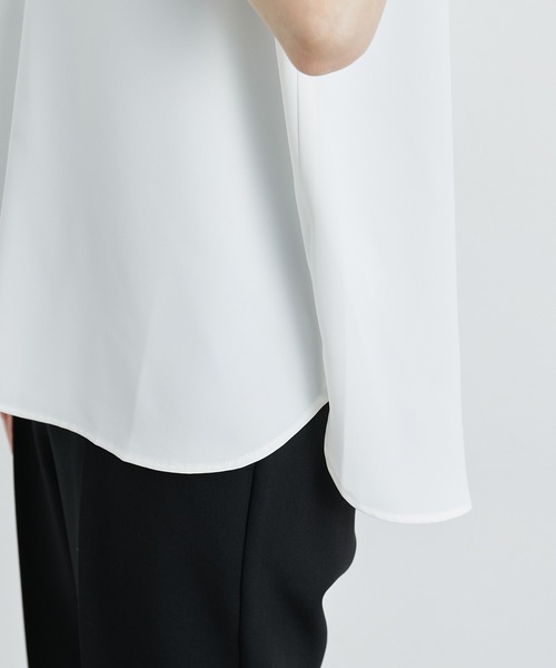 ROPE' PICNIC（ロペピクニック）の「白からの解放！多機能ブラウス/キーネックパールブラウス（シャツ/ブラウス・レディース・ホワイト/チャコールグレー/ラベンダー・38）」の13枚目の写真