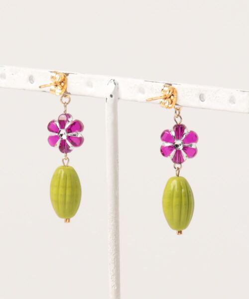tone(トーン)の「【mamo】mini flower(MA)(ピアス(両耳用)・レディース・ピンク/パープル/レッド・FREE)」の4枚目の写真