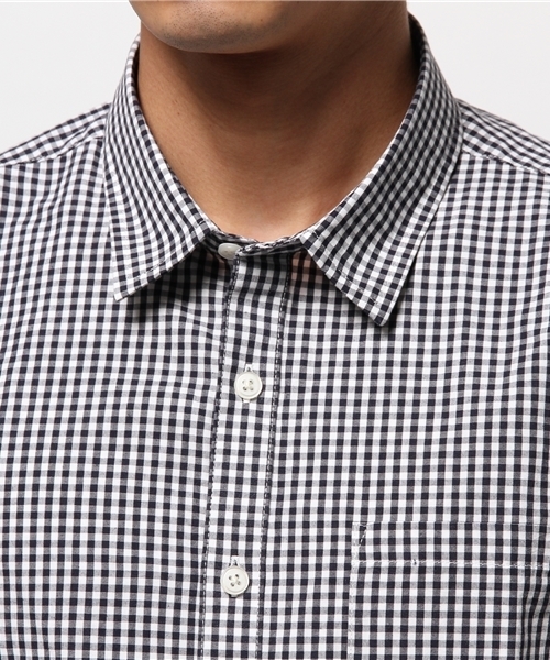 WEGO（ウィゴー）の「WEGO/ブロードチェックシャツ（シャツ/ブラウス・メンズ・ブラック/ネイビー/ホワイト・MEDIUM/LARGE）」の13枚目の写真
