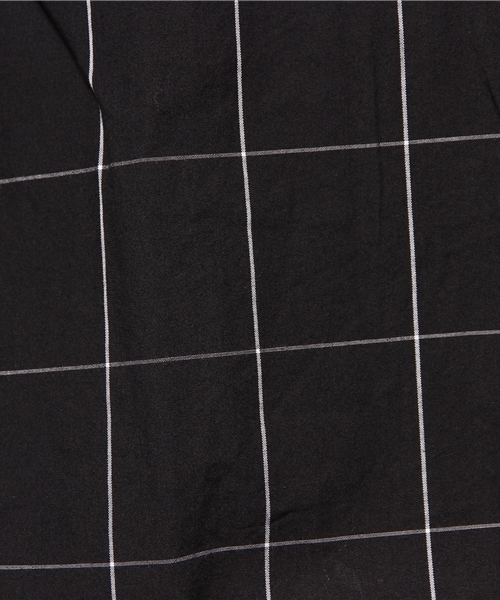 WEGO（ウィゴー）の「WEGO/ブロードチェックシャツ（シャツ/ブラウス・メンズ・ブラック/ネイビー/ホワイト・MEDIUM/LARGE）」の4枚目の写真