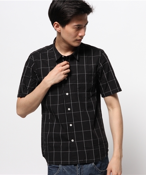 WEGO（ウィゴー）の「WEGO/ブロードチェックシャツ（シャツ/ブラウス・メンズ・ブラック/ネイビー/ホワイト・MEDIUM/LARGE）」の15枚目の写真