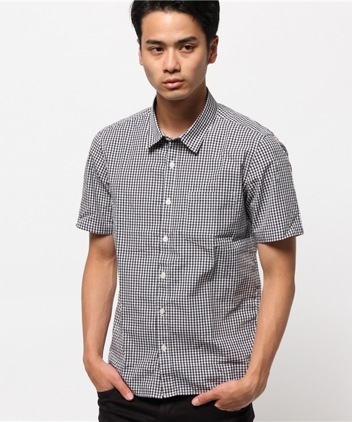 WEGO（ウィゴー）の「WEGO/ブロードチェックシャツ（シャツ/ブラウス・メンズ・ブラック/ネイビー/ホワイト・MEDIUM/LARGE）」の16枚目の写真