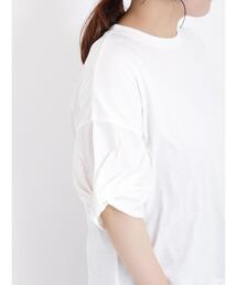 Samansa Mos2 | 袖ねじりドッキングTシャツ(Tシャツ/カットソー)
