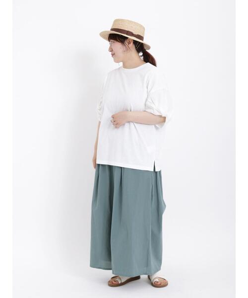 Samansa Mos2(サマンサ モスモス)の「袖ねじりドッキングTシャツ(Tシャツ/カットソー・レディース・ブラック/ブラウン/グリーン/オフホワイト・F)」の12枚目の写真