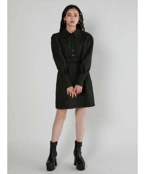 MURUA(ムルーア)の「シャツワンピース(シャツワンピース・レディース・ブラック・2)」の3枚目の写真
