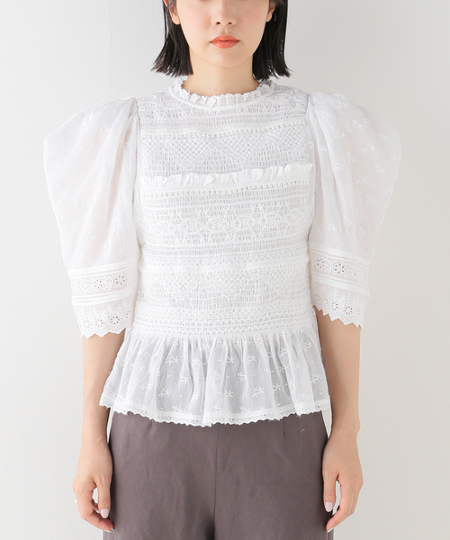 Sea New York/シー ニューヨーク】OLGA HAND SMOCKING PUFF SLV