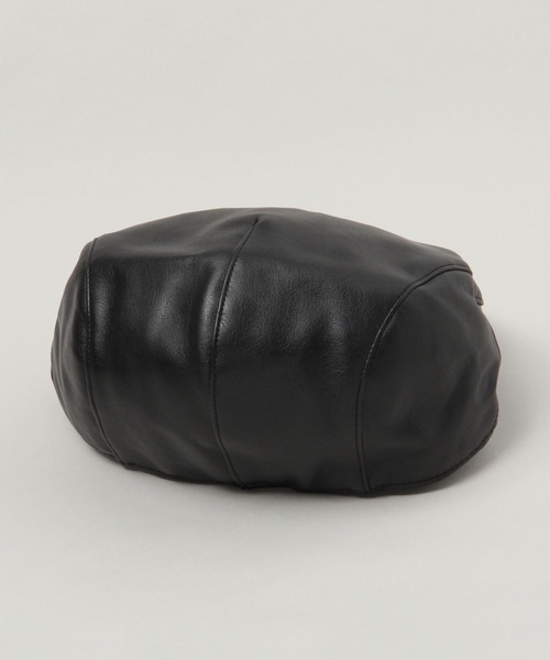 RAGEBLUE(レイジブルー)の「シンセティックレザー/ハンチングキャップ(ハンチング/ベレー帽・メンズ・ブラック・FREE)」の4枚目の写真