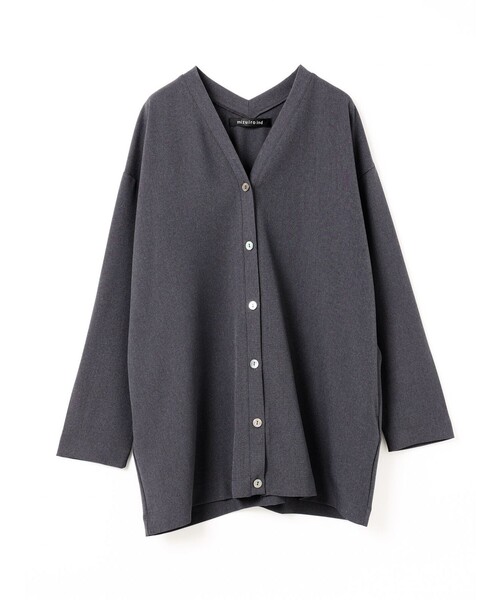 mizuiroind（ミズイロインド）の「mizuiro ind Vネックカーディガン（カーディガン/ボレロ・レディース・チャコールグレー/ブラック/グレー・FREE）」の2枚目の写真