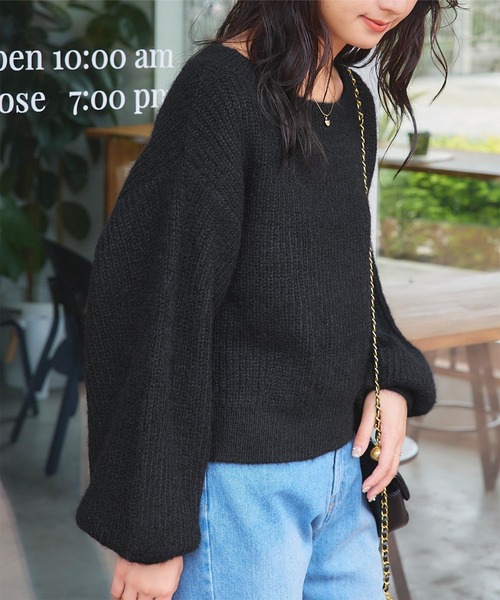 titivate（ティティベイト）の「ボートネックゆるニット（ニット