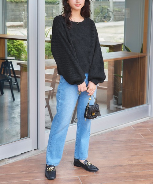 titivate（ティティベイト）の「ボートネックゆるニット（ニット