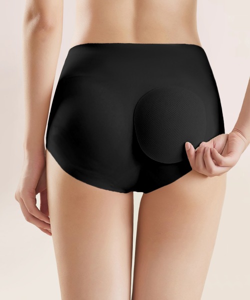tour_seasonsもこもこ4足+シンプルショーツ３Ｌ６枚ブラック セール】【100%瞬間美尻！】桃尻メイクショーツ 2枚履きいらずで下着