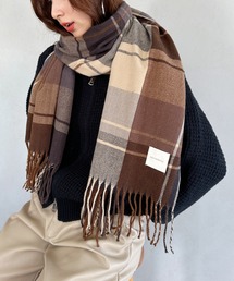 tartan check stall muffler／タータンチェック柄大判マフラー