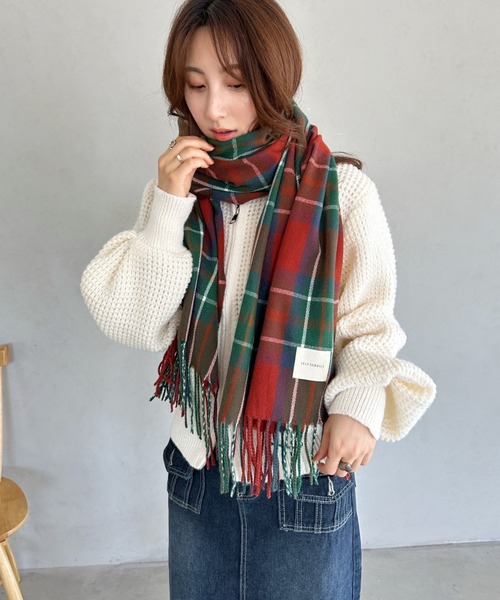 un+frame（アンフレーム）の「tartan check stall muffler／タータン