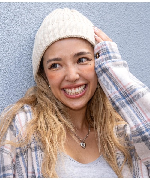 anap mimpi（アナップミンピ）の「リブニット帽（ニットキャップ/ビーニー・レディース・ブラック/ターコイズブルー/ベージュ・FREE）」の11枚目の写真