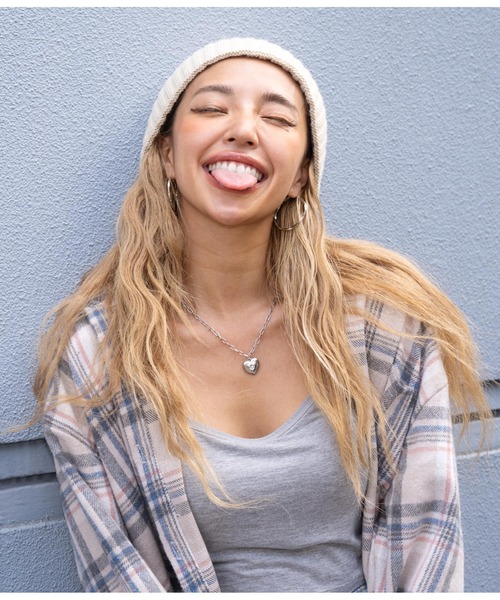 anap mimpi（アナップミンピ）の「リブニット帽（ニットキャップ/ビーニー・レディース・ブラック/ターコイズブルー/ベージュ・FREE）」の12枚目の写真