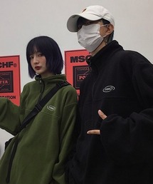 almo（アルモ）の「ハーフジップルーズシルエットフリーストップス(NEZ)（ノーカラージャケット）」