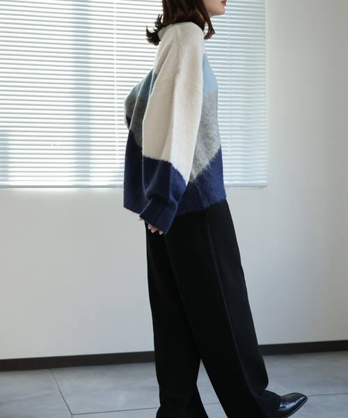 ニット セーター モヘアタッチグラデーションニット レディース sakishimatokyo ニット セーター モヘアタッチグラデーション