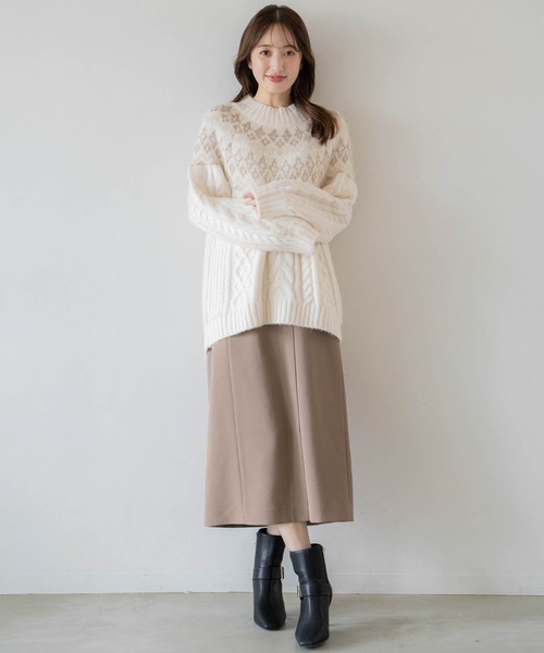 Noela ジャガードケーブルニット ジャガードケーブルニット | ニット | NOELA OFFICIAL WEB STORE
