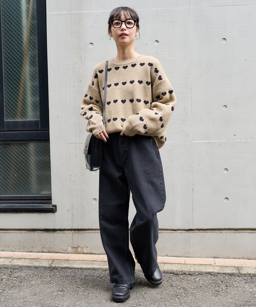 FREAK'S STORE（フリークスストア）の「ラインハート柄 ニット（ニット