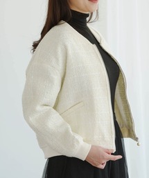 toki doki（トキドキ）の「ツイードジップジャケット（テーラードジャケット）」