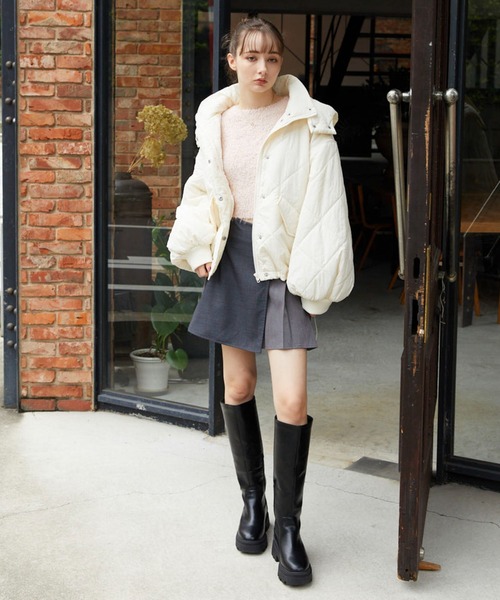 archives（アルシーヴ）の「ラップチェックプリーツスカパン（スカート・レディース・ブラウン/グレー/ブラック・MEDIUM）」の7枚目の写真