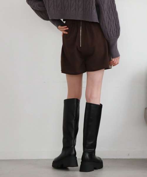 archives（アルシーヴ）の「ラップチェックプリーツスカパン（スカート・レディース・ブラウン/グレー/ブラック・MEDIUM）」の22枚目の写真