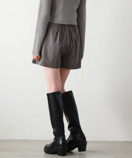 archives（アルシーヴ）の「ラップチェックプリーツスカパン（スカート・レディース・ブラウン/グレー/ブラック・MEDIUM）」の15枚目の写真