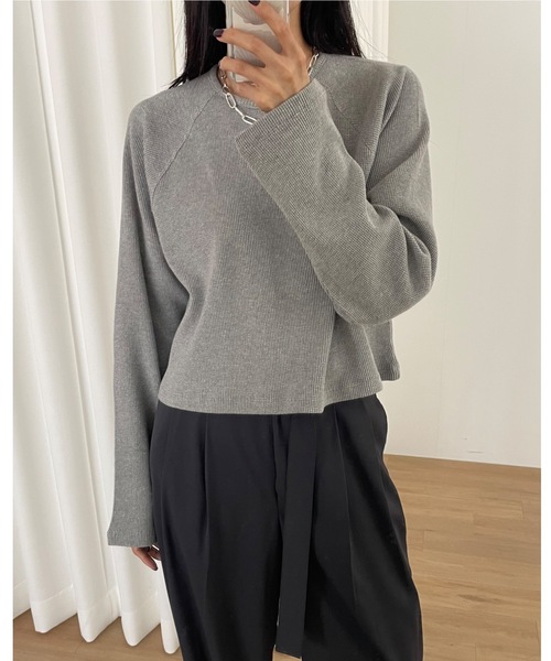 Didot.showroom（ディドット ショールーム）の「ラグラン ワッフル ロンT（Tシャツ/カットソー・レディース・オートミール/グレー/ネイビー・FREE）」の10枚目の写真