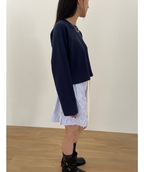 Didot.showroom（ディドット ショールーム）の「ラグラン ワッフル ロンT（Tシャツ/カットソー・レディース・オートミール/グレー/ネイビー・FREE）」の17枚目の写真