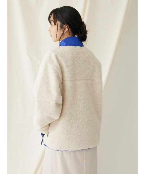 CRAFT STANDARD BOUTIQUE（クラフトスタンダードブティック）の「【防風】レトロボアZIPジャケット（その他アウター・レディース・ブラック/グレー/アイボリー・FREE）」の7枚目の写真