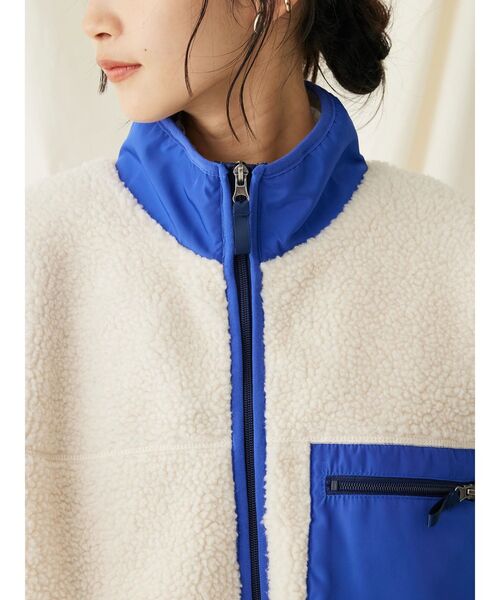 CRAFT STANDARD BOUTIQUE（クラフトスタンダードブティック）の「【防風】レトロボアZIPジャケット（その他アウター・レディース・ブラック/グレー/アイボリー・FREE）」の10枚目の写真