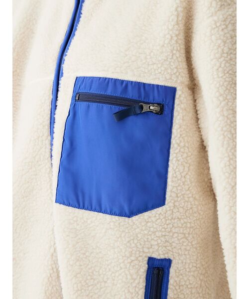 CRAFT STANDARD BOUTIQUE（クラフトスタンダードブティック）の「【防風】レトロボアZIPジャケット（その他アウター・レディース・ブラック/グレー/アイボリー・FREE）」の11枚目の写真