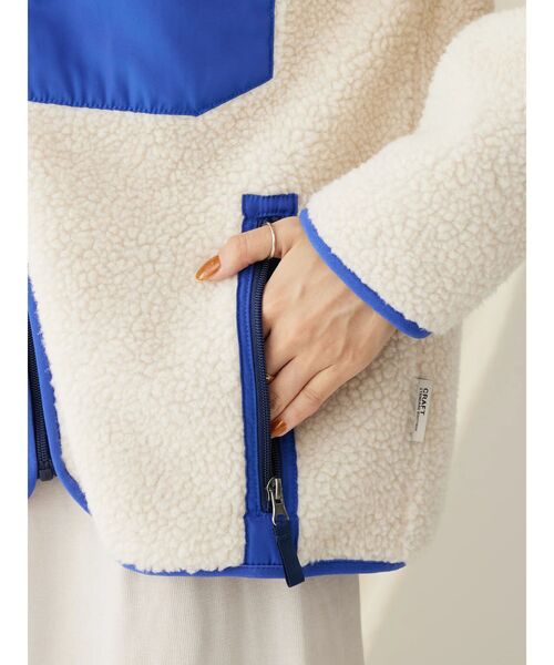 CRAFT STANDARD BOUTIQUE（クラフトスタンダードブティック）の「【防風】レトロボアZIPジャケット（その他アウター・レディース・ブラック/グレー/アイボリー・FREE）」の12枚目の写真