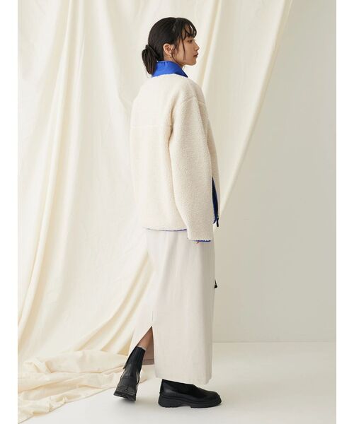 CRAFT STANDARD BOUTIQUE（クラフトスタンダードブティック）の「【防風】レトロボアZIPジャケット（その他アウター・レディース・ブラック/グレー/アイボリー・FREE）」の16枚目の写真