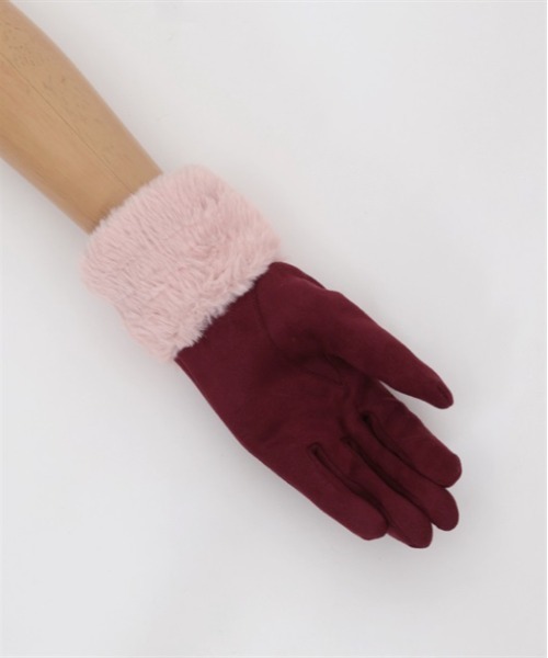 axes femme POETIQUE（アクシーズファムポエティック）の「いちご刺繍手袋（手袋・レディース・ワイン/ブラウン/ピンク・FREE）」の11枚目の写真