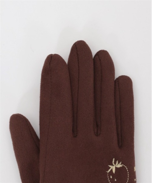 axes femme POETIQUE（アクシーズファムポエティック）の「いちご刺繍手袋（手袋・レディース・ワイン/ブラウン/ピンク・FREE）」の15枚目の写真