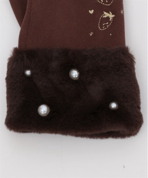 axes femme POETIQUE（アクシーズファムポエティック）の「いちご刺繍手袋（手袋・レディース・ワイン/ブラウン/ピンク・FREE）」の17枚目の写真