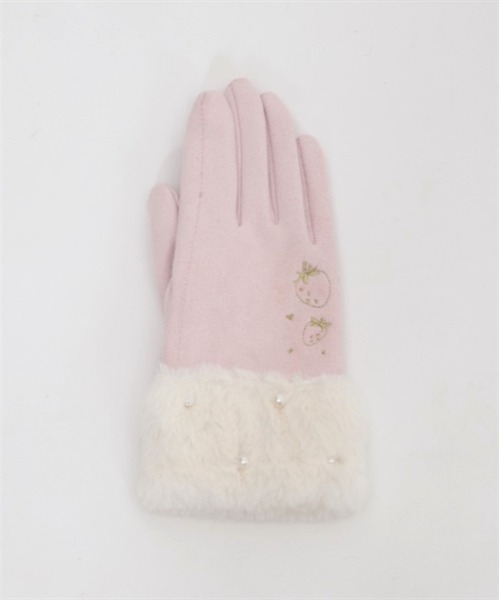 axes femme POETIQUE（アクシーズファムポエティック）の「いちご刺繍手袋（手袋・レディース・ワイン/ブラウン/ピンク・FREE）」の22枚目の写真
