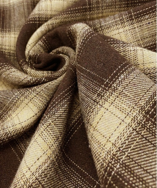 ad thie（アドティエ）の「選べる2柄 ネルチェックビックシャツ（シャツ/ブラウス・レディース・ブラック/ダークブラウン/ベージュ/ブラウン/ブルー・MEDIUM/LARGE）」の21枚目の写真