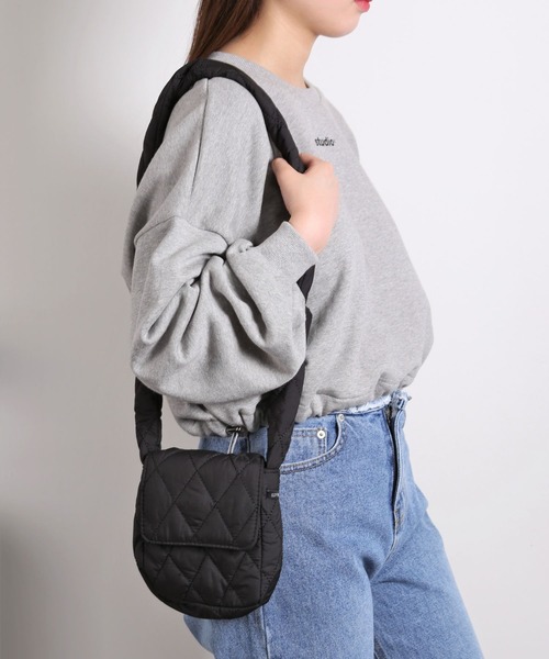 3.3 Field Trip (3.3フィールドトリップ)の「3.3 Field Trip/PADDING BAG 2982269(ショルダーバッグ・レディース・ブラック/アイボリー・FREE)」の8枚目の写真