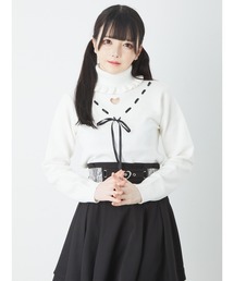 ハート開きフリルタートル